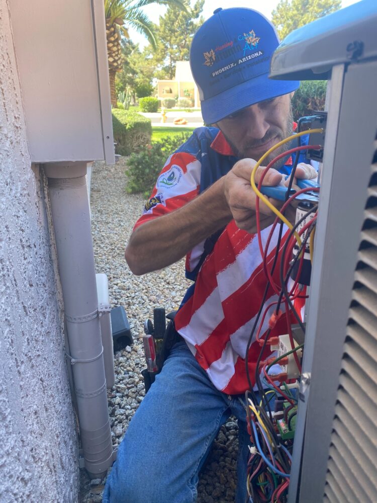 Autumn Air tech fixing AC unit