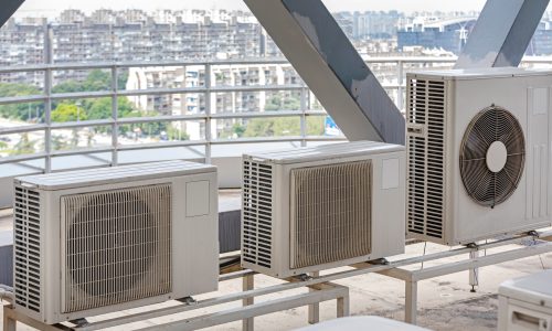 Multi Hvac System Units at Top of Building